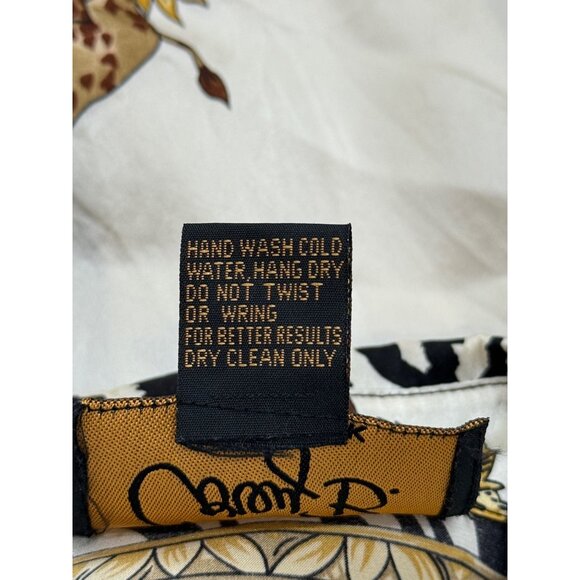 Corey B. New York Womens Silk Top Button-Up Safari Giraffe Tunic Shirt Size M - Picture 5 of 7